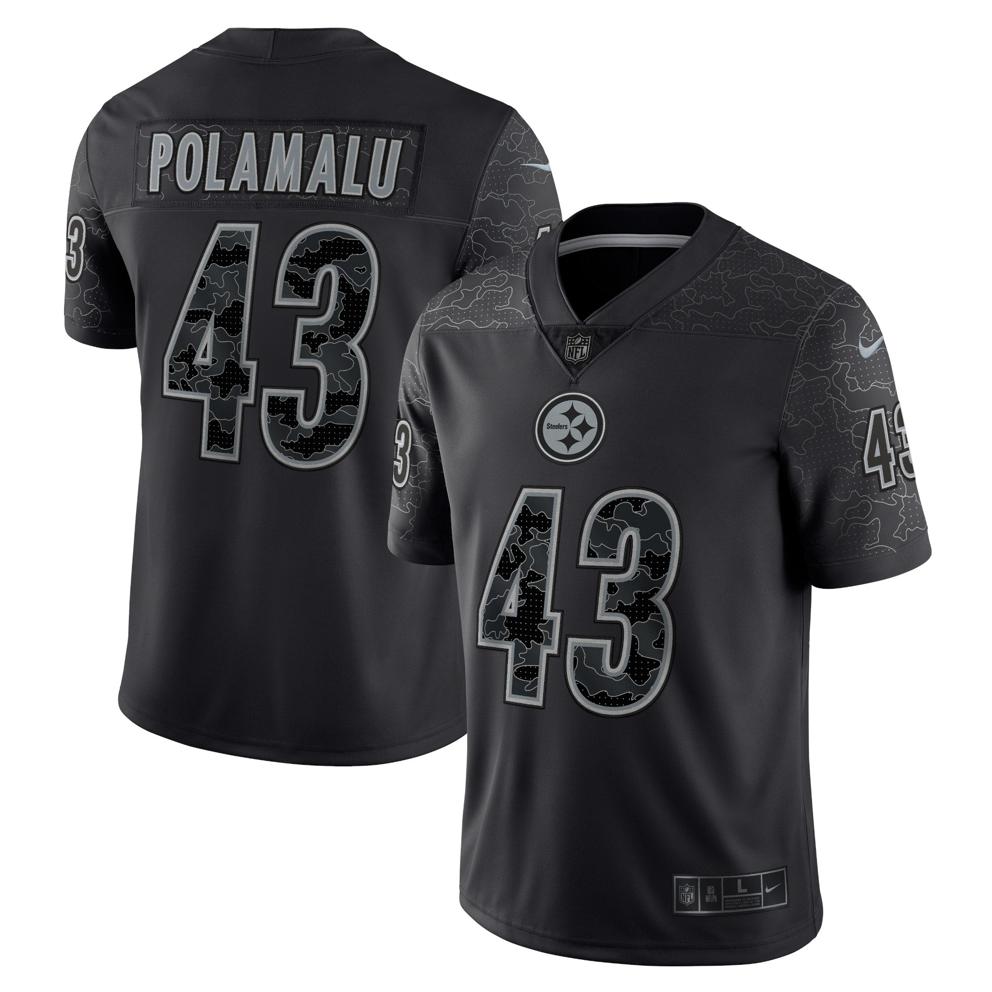 Troy Polamalu Pittsburgh Steelers Retired Player RFLCTV Limited Jersey - Black