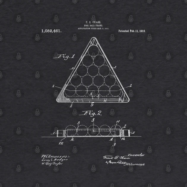 Pool Patent - Billiards Art - Antique Hoodie