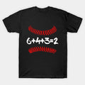 6432 Baseball Math Double Play T-Shirt