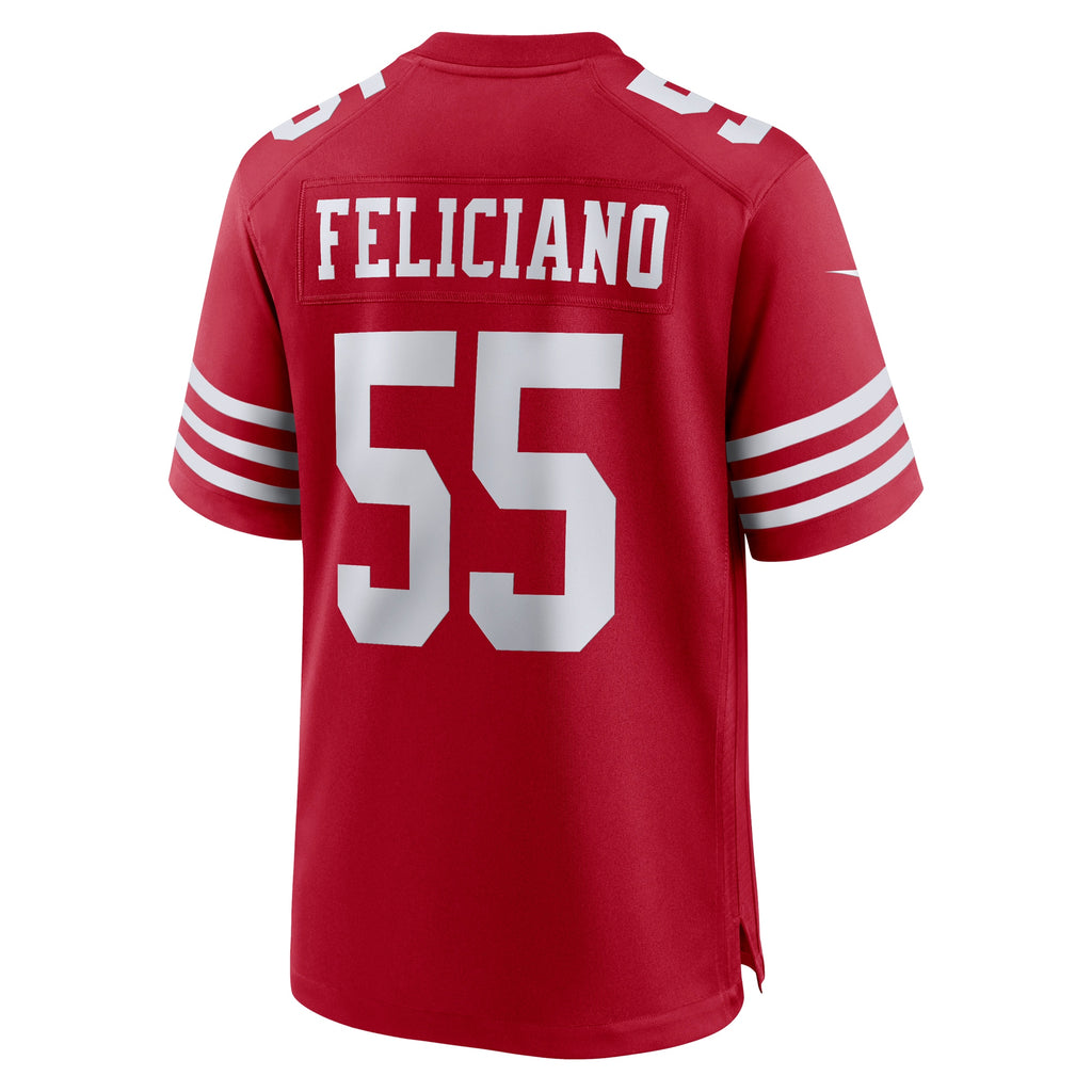 Jon Feliciano San Francisco 49ers Game Player Jersey - Scarlet