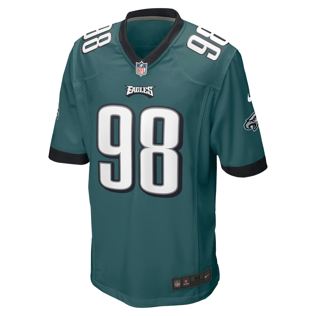 Jalen Carter Philadelphia Eagles 2023 NFL Draft First Round Pick Game Jersey - Midnight Green