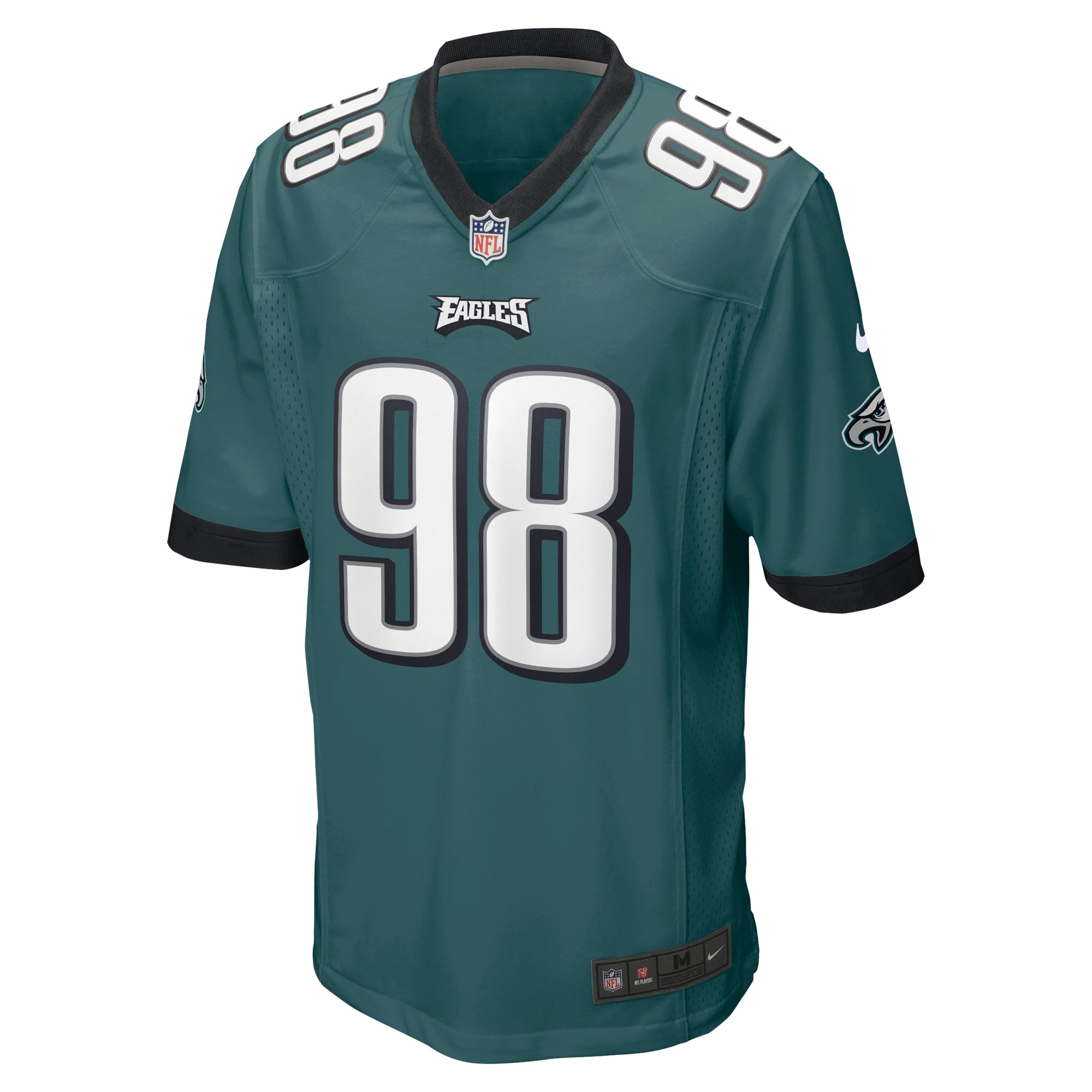 Jalen Carter Philadelphia Eagles 2023 NFL Draft First Round Pick Game Jersey - Midnight Green