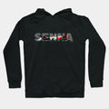 Ayrton Senna Mp4/4 Illustration With Typeface Hoodie