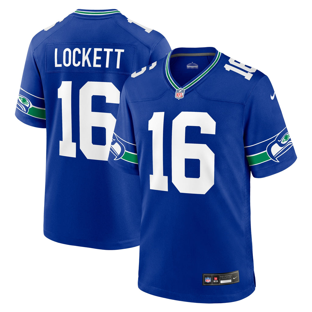 Tyler Lockett Seattle Seahawks Throwback Player Game Jersey - Royal