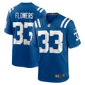 Dallis Flowers Indianapolis Colts Game Player Jersey - Royal