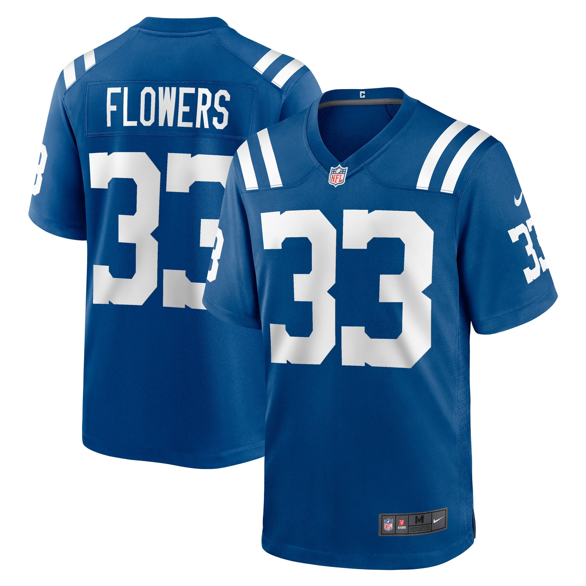 Dallis Flowers Indianapolis Colts Game Player Jersey - Royal