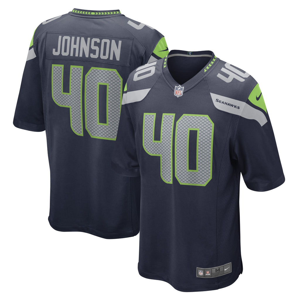 Darryl Johnson Seattle Seahawks Game Player Jersey - College Navy