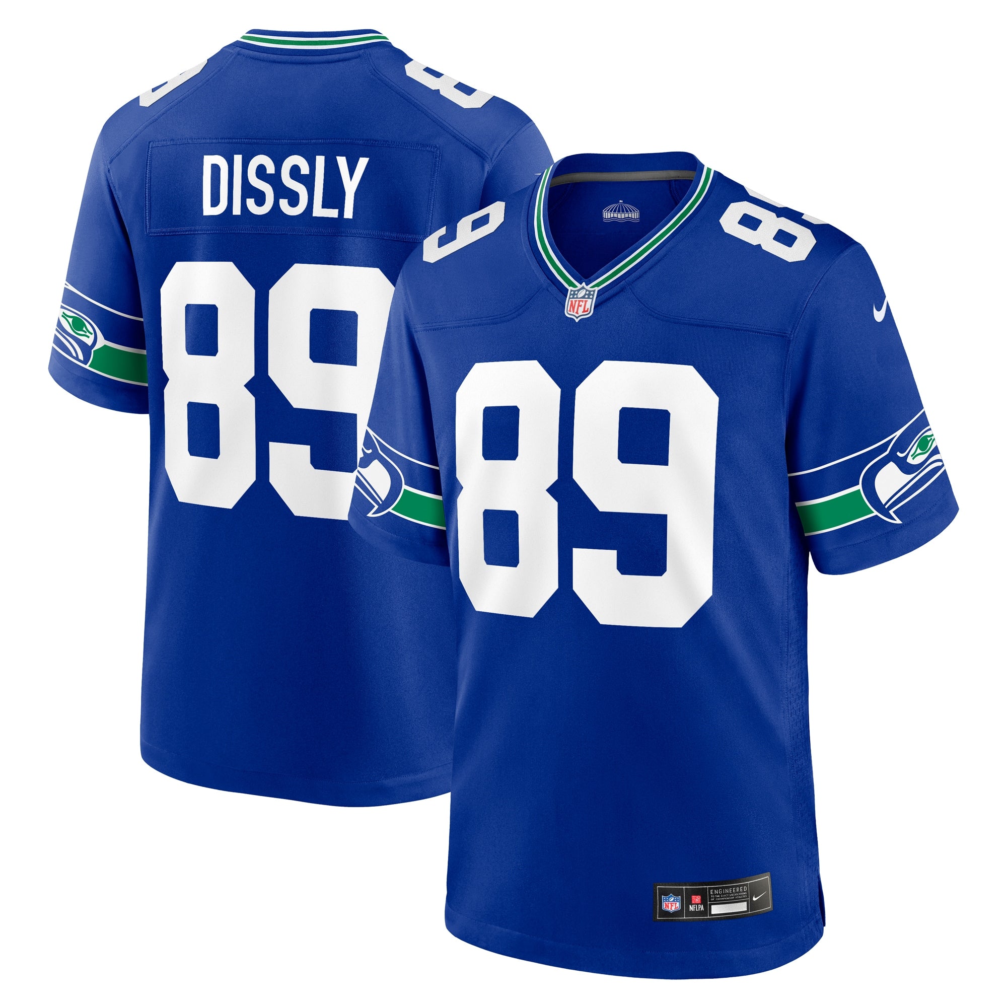 Will Dissly Seattle Seahawks Throwback Player Game Jersey - Royal