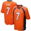 John Elway Denver Broncos Game Retired Player Jersey - Orange
