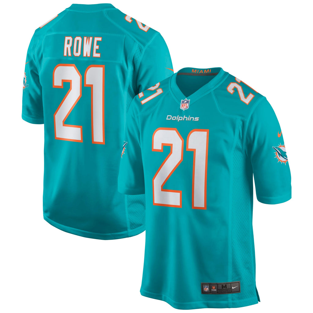 Eric Rowe Miami Dolphins Game Jersey - Aqua