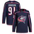 Kent Johnson Columbus Blue Jackets Home Primegreen Authentic Pro Jersey - Navy