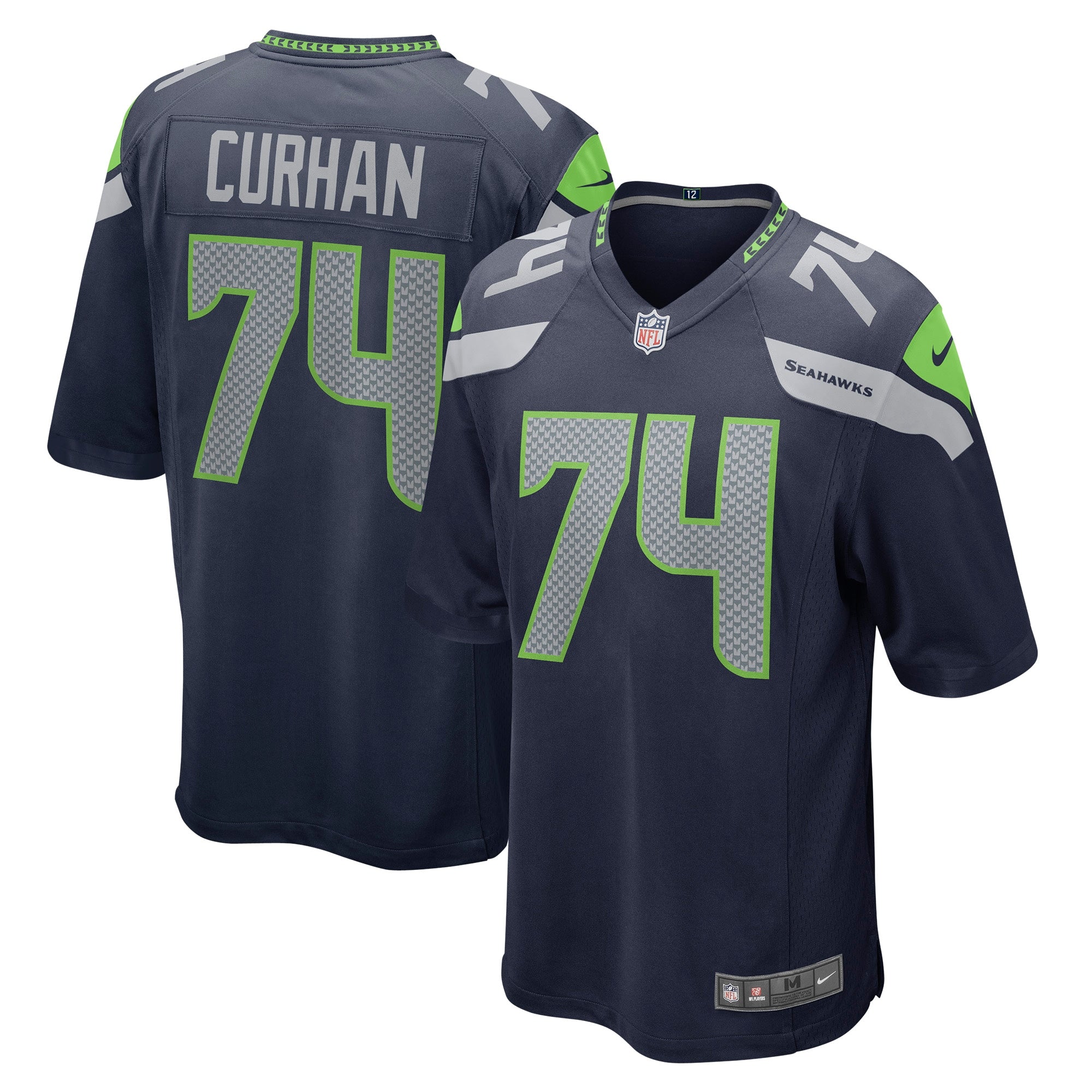 Jake Curhan Seattle Seahawks Game Jersey - College Navy