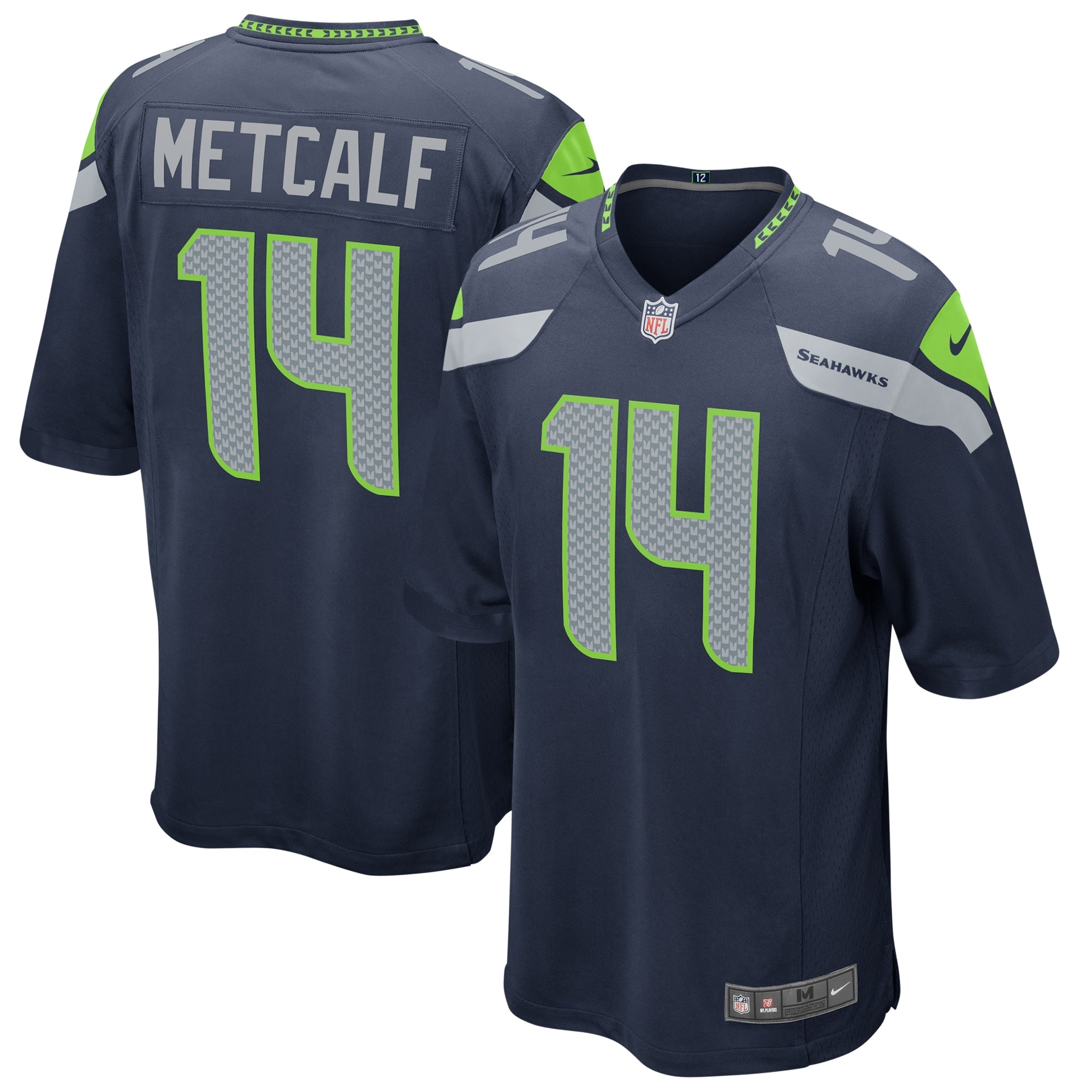 DK Metcalf Seattle Seahawks Game Jersey - College Navy