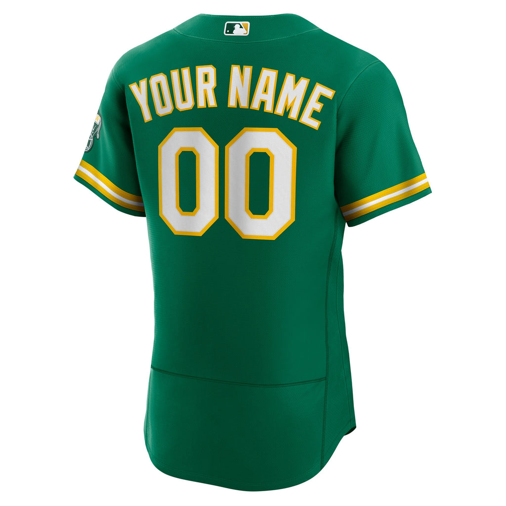 Oakland Athletics Alternate Authentic Custom Jersey - Kelly Green