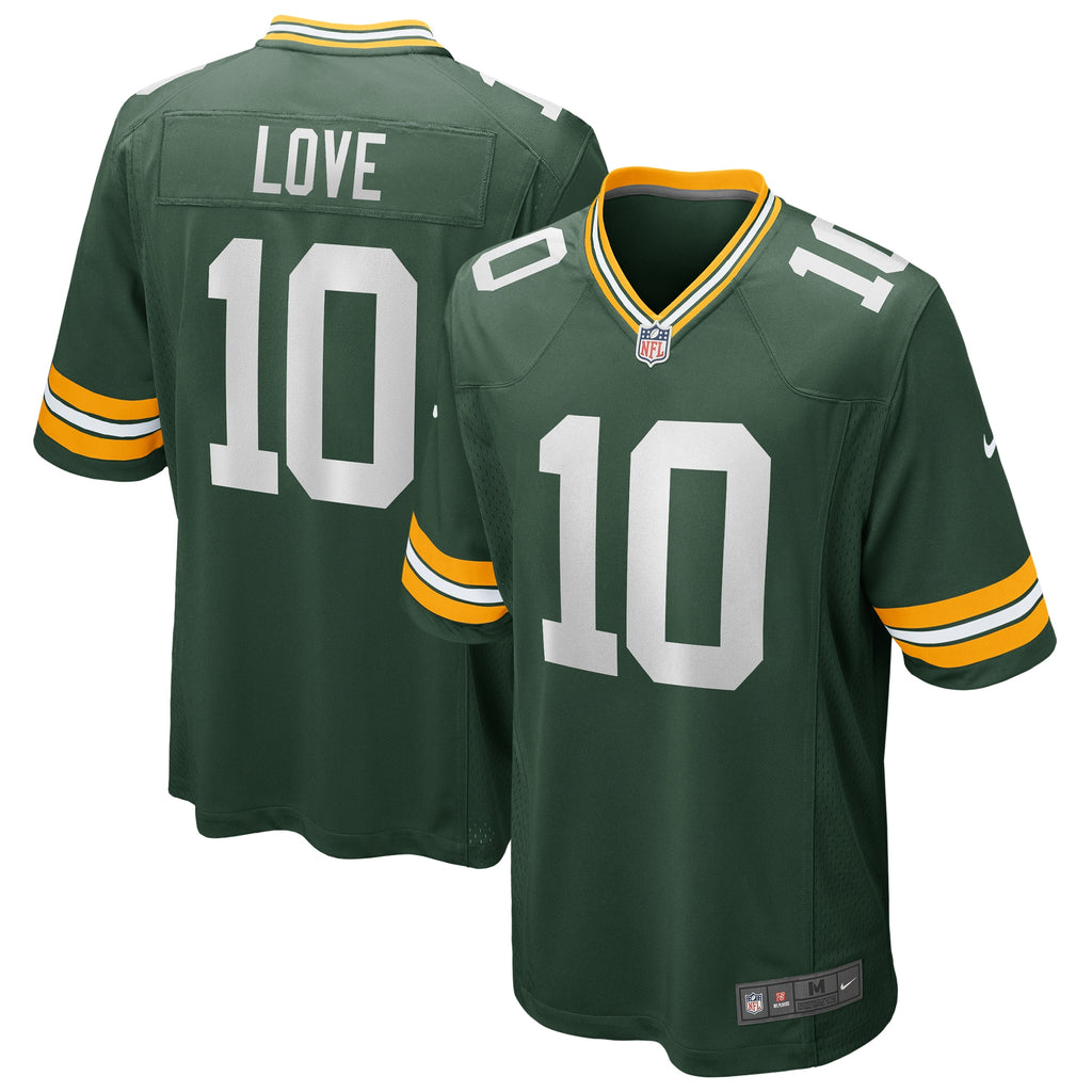 Jordans Love Green Bay Packers Player Game Jersey - Green