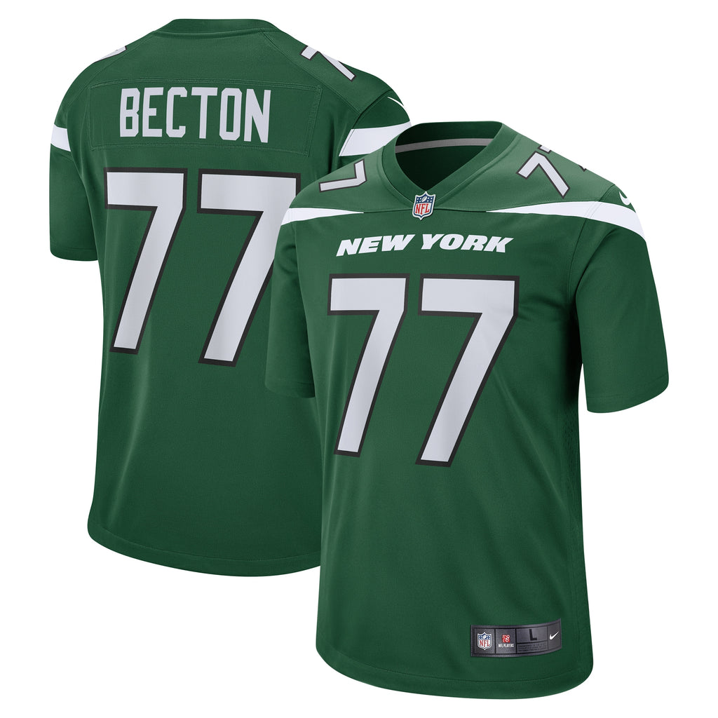Mekhi Becton New York Jets Player Game Jersey - Gotham Green