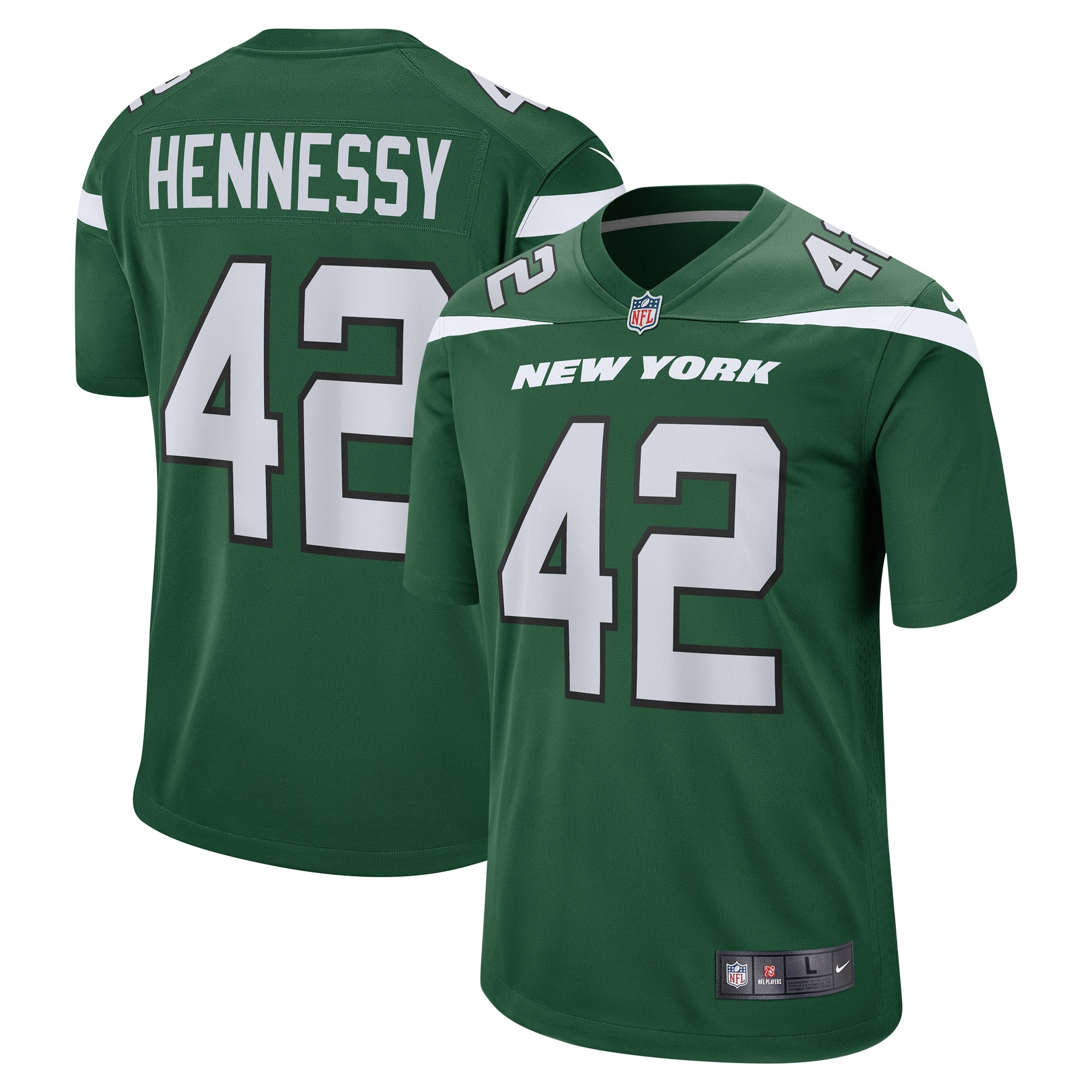 Thomas Hennessy New York Jets Game Jersey - Gotham Green