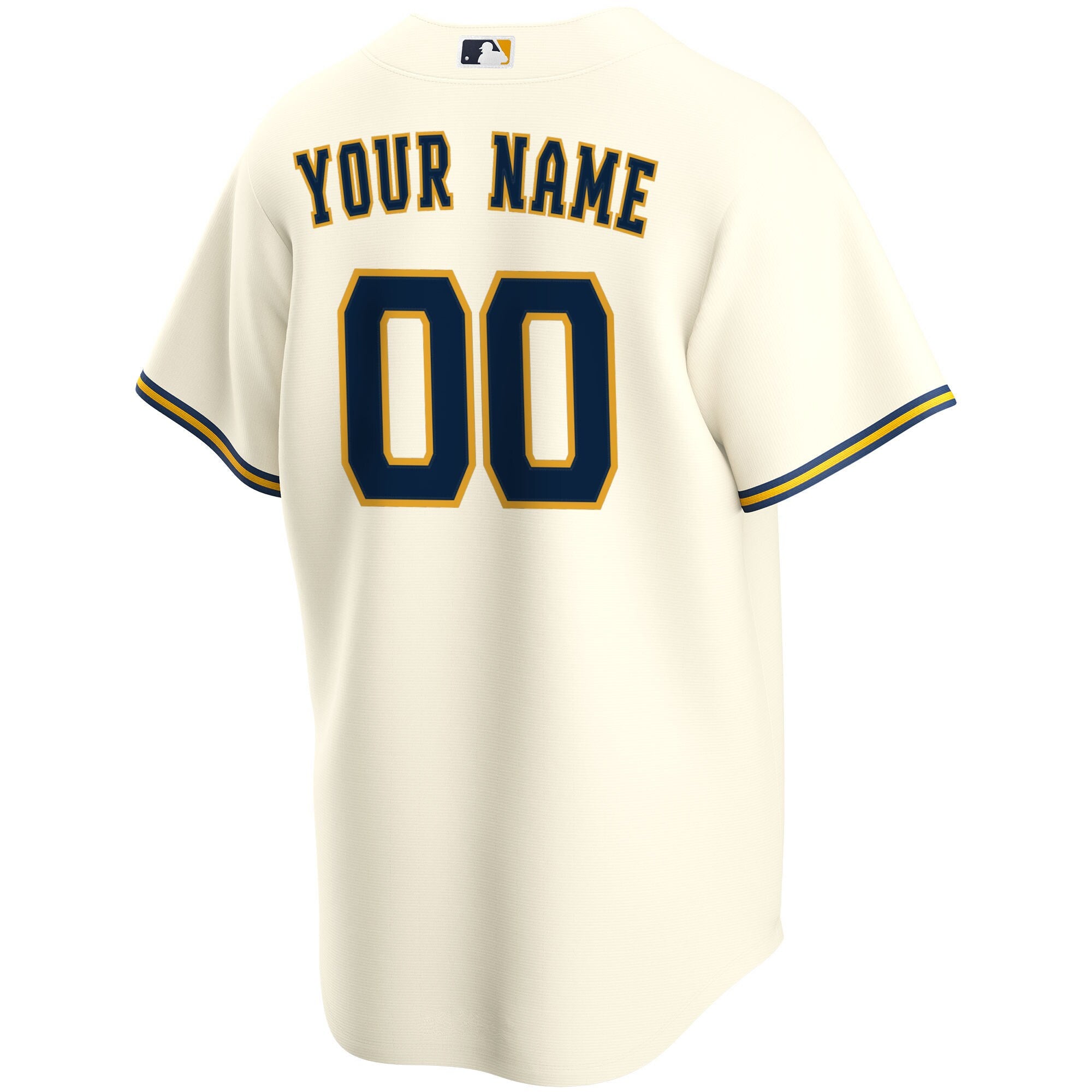 Milwaukee Brewers Youth Home Replica Custom Jersey - Cream