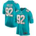 Zach Sieler Miami Dolphins Game Jersey - Aqua