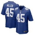 Dre Miller New York Giants Home Game Player Jersey - Royal