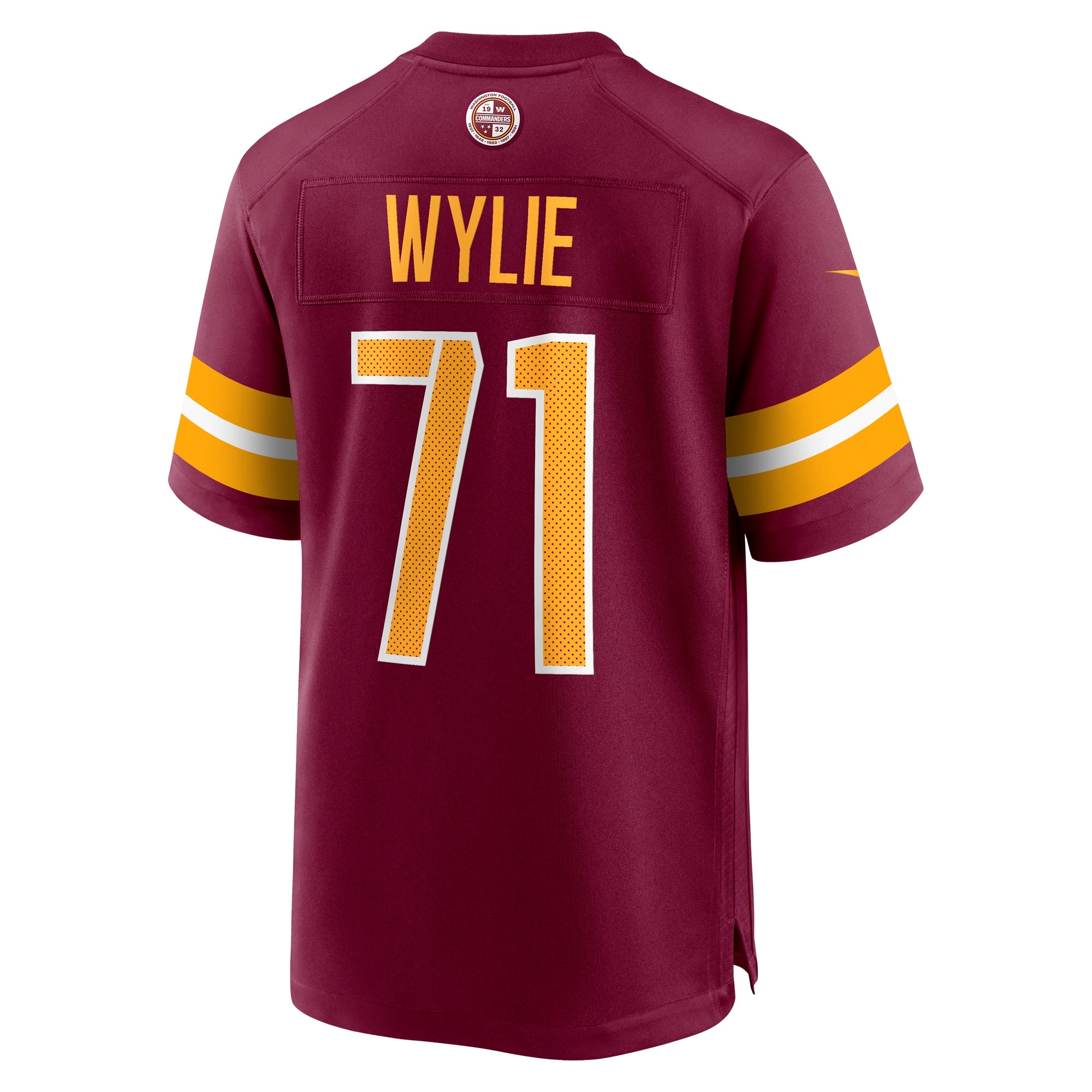 Andrew Wylie Washington Commanders Game Player Jersey - Burgundy