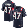 Jakob Johnson New England Patriots Game Jersey - Navy