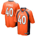 Justin Strnad Denver Broncos Game Jersey - Orange