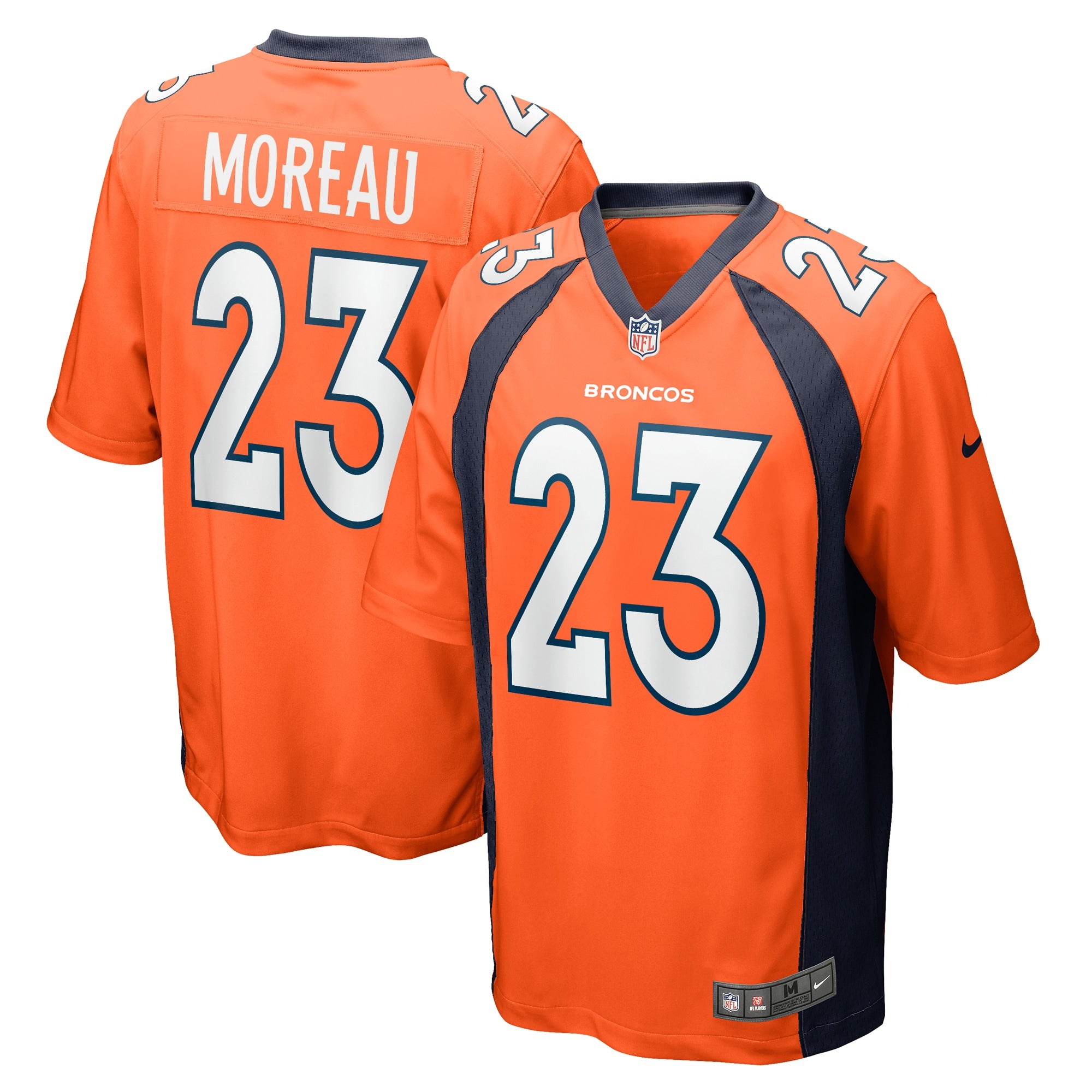 Fabian Moreau Denver Broncos Team Game Jersey - ?Orange