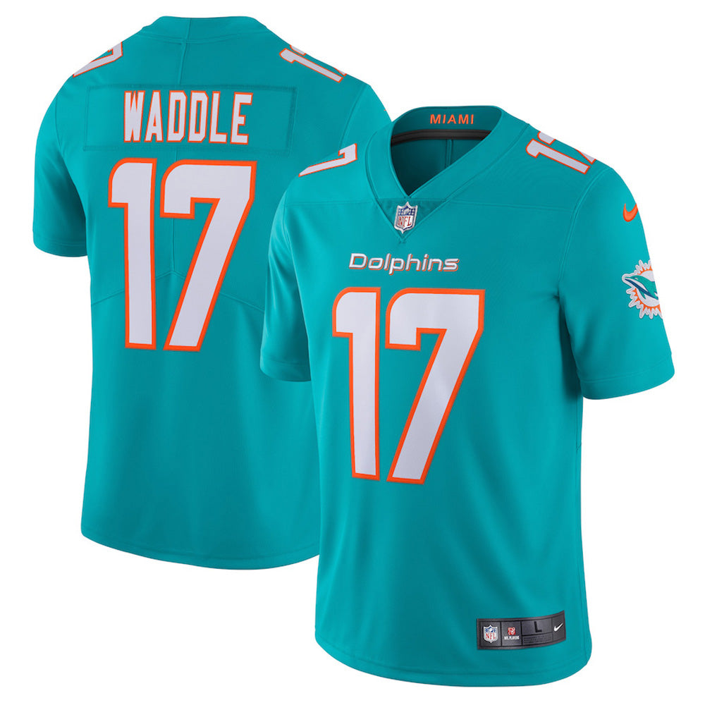 Men's Miami Dolphins Jaylen Waddle Vapor Jersey - Aqua